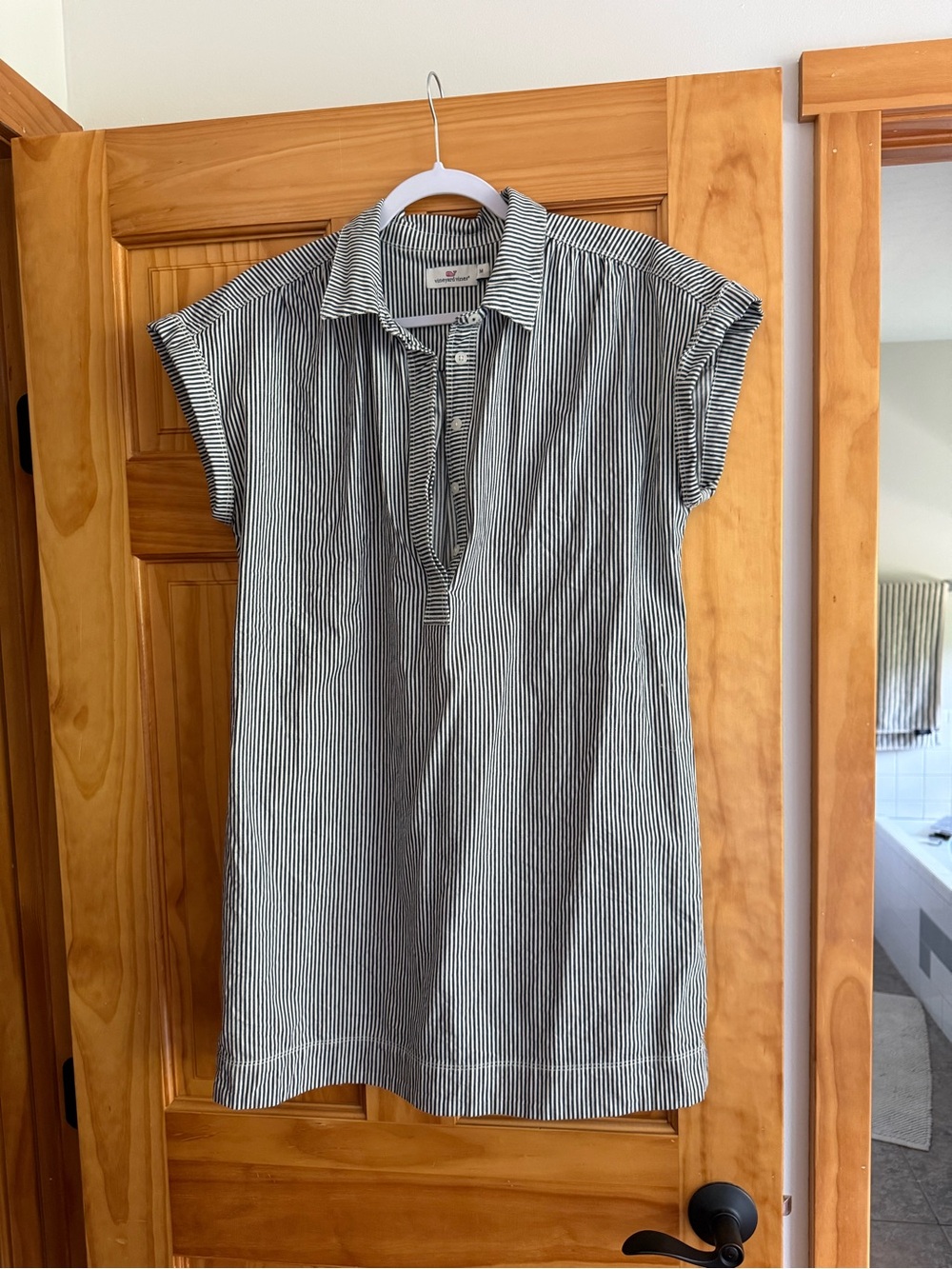 Women’s Vineyard Vines Striped Short-Sleeve Dress - Blue White